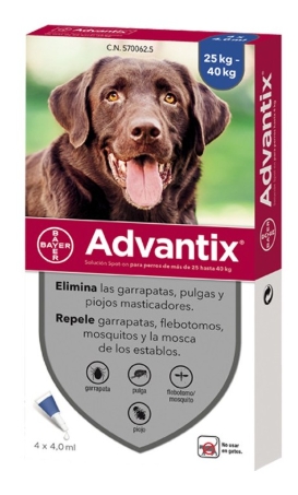 Pipetas antiparasitarias Advantix multiprotección